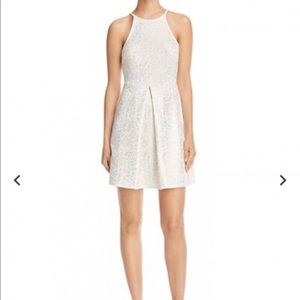 Aqua Shine Scroll high neck dress